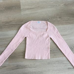 Cotton On Pink Ribbed Long Sleeve